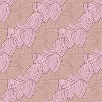 Seamless pattern with simple sea shells for fabric, textile, clothes, tablecloth and other things. Vector image.