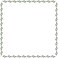 Square frame with horizontal fresh cucumber. Isolated wreath on white background for your design vector