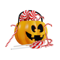 Halloween zucca testa con caramella