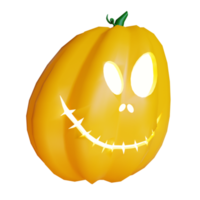 3d render halloween pumpkin png