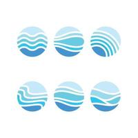 Ocean Wave Logo Template Vector, Ocean simple and modern logo design vector