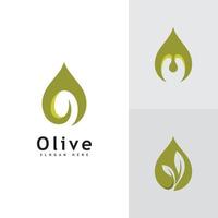 plantilla de vector de diseño de logotipo de aceite de oliva