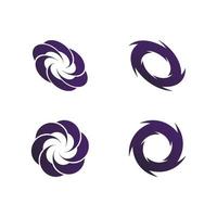 Abstract vortex spin logo icon design vector