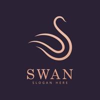 swan logo vector. Abstract minimalist logo icon swan vector