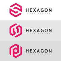 diseño de vector de logotipo de hexágono creativo