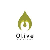 plantilla de vector de diseño de logotipo de aceite de oliva