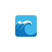 Ocean Wave Logo Template Vector, Ocean simple and modern logo design vector