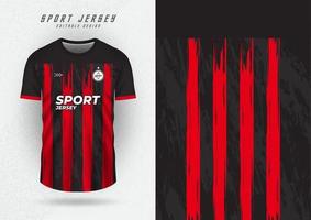 Sports jerseys, jerseys, running jerseys, black with red stripes. vector