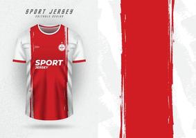 Sports jersey, jersey, running shirt, white and red center stripe. vector