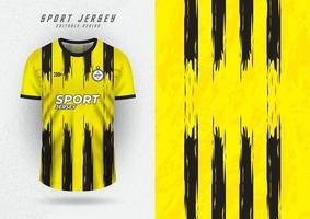 Sports jerseys, jerseys, running shirts, yellow with black stripes pattern. vector