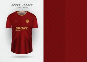 Background mock up for sports jerseys, jerseys, running jerseys, red pattern on the sides. vector