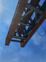 This is the steel structure of a launcher gantry that will be used for erection precast concrete I Girder. photo