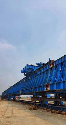 This is the steel structure of a launcher gantry that will be used for erection precast concrete I Girder.
