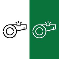 Football or Soccer Whistle Icon Logo in Outline Style vector