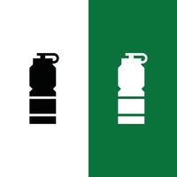 icono de botella de deporte de fútbol o fútbol en estilo glifo vector