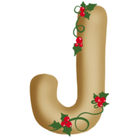 conjunto de alfabeto de feliz navidad png