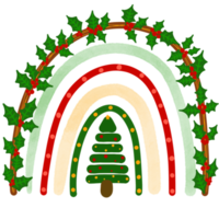 lindo arcoiris navideño png