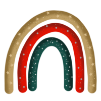 mignon arc-en-ciel de Noël png