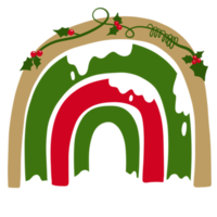 süßer Weihnachtsregenbogen png