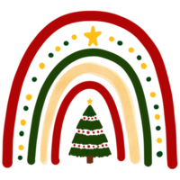 süßer Weihnachtsregenbogen png