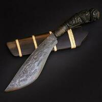 Amulet knife of Native Thailand knife with knife sheath is handmade in Thailand for protec luckily