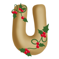 conjunto de alfabeto de feliz navidad png