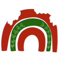 carino Natale arcobaleno png