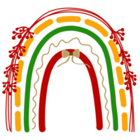 schattig Kerstmis regenboog png