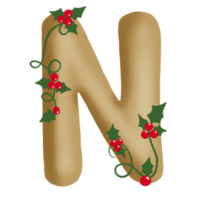 conjunto de alfabeto de feliz navidad png