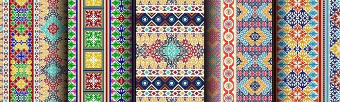 traditional ethnic abstract pattern bundle set vector