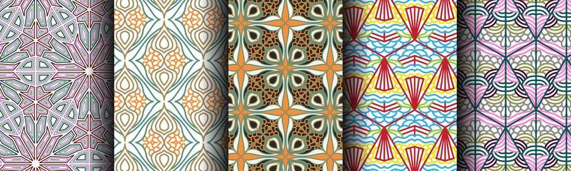 set bundle modern abstract ethnic pattern