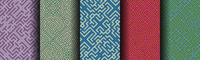 modern geometric abstract line pattern bundle set vector