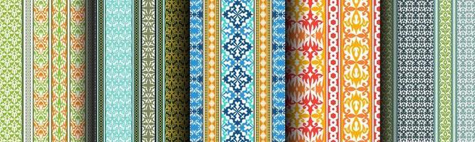 traditional ethnic abstract pattern bundle set vector