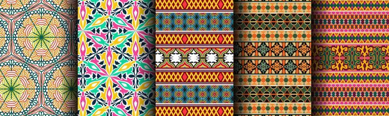 traditional ethnic abstract pattern bundle set