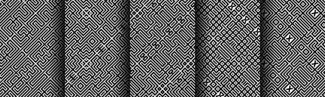 modern geometric abstract line pattern bundle set vector