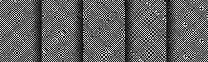 modern geometric abstract line pattern bundle set vector