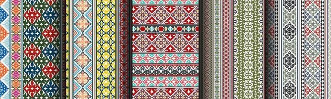 traditional ethnic abstract pattern bundle set vector