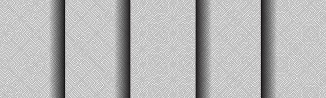 set bundle modern abstract line geometric pattern vector