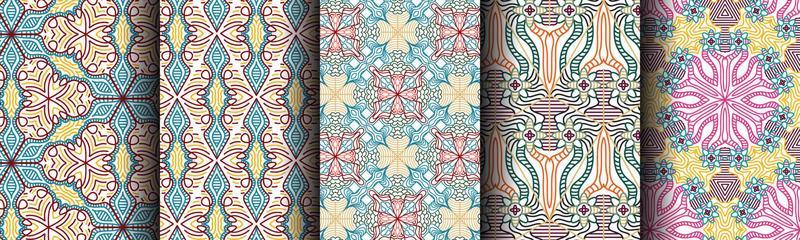 set bundle modern abstract ethnic pattern