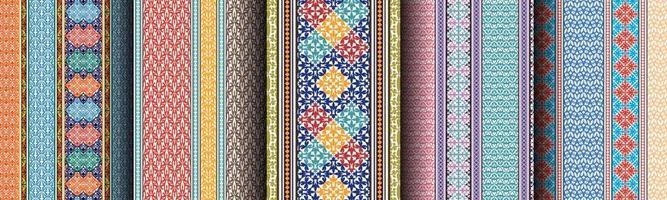 traditional ethnic abstract pattern bundle set vector