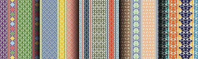 traditional ethnic abstract pattern bundle set vector