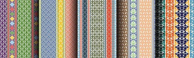 traditional ethnic abstract pattern bundle set vector