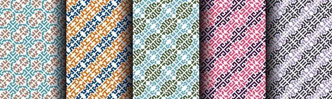 traditional ethnic abstract pattern bundle set vector