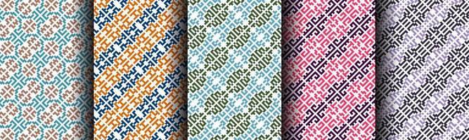 traditional ethnic abstract pattern bundle set vector