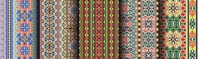 traditional ethnic abstract pattern bundle set vector