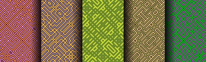 modern geometric abstract line pattern bundle set vector