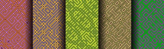 modern geometric abstract line pattern bundle set vector