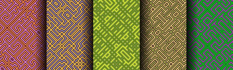 modern geometric abstract line pattern bundle set