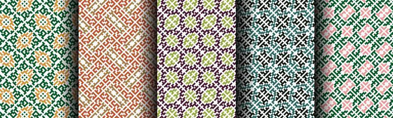 traditional ethnic abstract pattern bundle set
