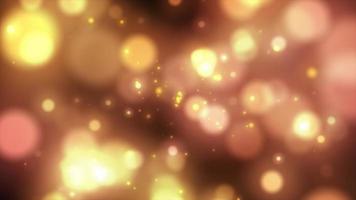 Soft focus orange light circle bokeh over black background - computer illustration graphics backdrop concept photo